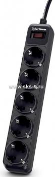 Сетевой Фильтр CyberPower B0520SB0-DE 1,8м/5 розеток/10А/1,8м/350Дж/черный цвет