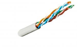 Кабель категории 6, 4 пары U/UTP, 23AWG, LSZH нг(А)-HF, оранжевый, катушка 500 м