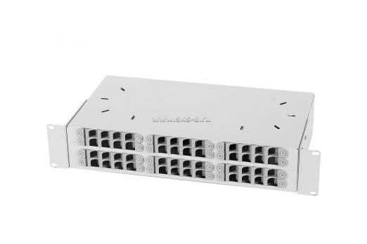 Оптический кросс (бокс) 19" выдвижной, 2U, до 48 портов, цвет черный