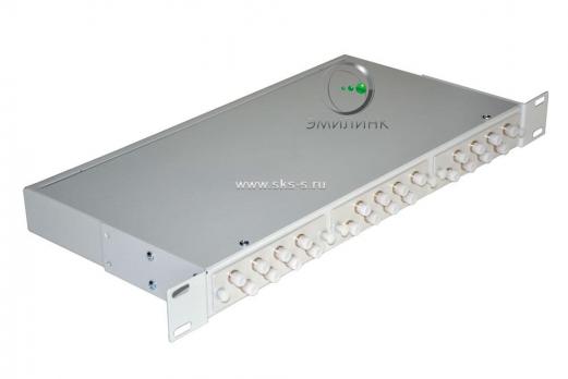 Кросс 19", предсобранный 1U, 24 порта FC/UPC, 50/125 мкм (планки, сплайс-кассета, пигтейлы, КДЗС, адаптеры)