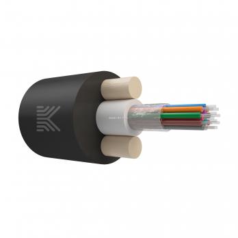 Оптический кабель Дроп-круглый 12 волокон 1.5 кН SM 9/125 G.657.A1 полиэтилен с центральной трубкой усилен стеклопрутками
