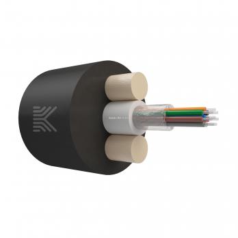 Оптический кабель Дроп-круглый 8 волокон 4 кН SM 9/125 G.657.A1 полиэтилен с центральной трубкой усилен стеклопрутками