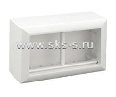 SM45/4 Коробка для открытой проводки на 2 поста 45х45 мм