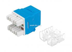 Модуль коммутационный типа Keystone, Кат.5e, 180°, цв. синий