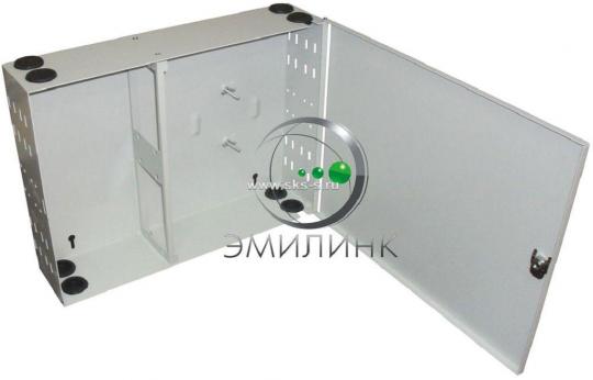 Кросс настенный, предсобранный, 24 порта FC/UPC, 50/125 мкм ОМ4 (планки, сплайс-кассета, пигтейлы, КДЗС, адаптеры)