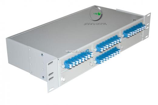 Кросс 19", предсобранный 2U, 32 порта LC/UPC duplex, 9/125 мкм (планки, сплайс-кассета 2шт, пигтейлы, КДЗС, адаптеры)