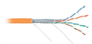 Кабель Премиум F/UTP, 4 пары, Кат.5e (Класс D), 200 МГц, AWG 24, внутренний LSZH нг(A)-HFLTx, оранжевый, коробка 305 м