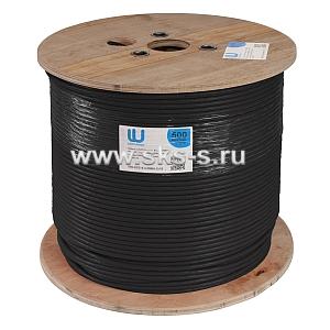 Кабель F/UTP, 4 пары, Кат.6 (Класс E), 250 МГц, AWG 23, универсальный LSZH нг(A)-HFLTx до -40°С, цвет черный, катушка 500 м