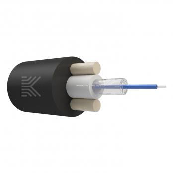 Оптический кабель Дроп-круглый 1 волокно 1.2 кН SM 9/125 G.657.A1 полиэтилен с центральной трубкой усилен стеклопрутками