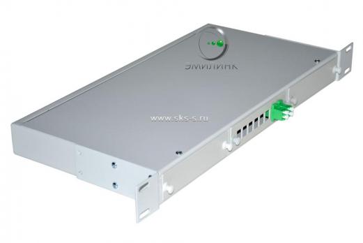 Кросс 19", предсобранный 1U, 2 порта LC/APC duplex, 9/125 мкм (планки, сплайс-кассета, пигтейлы, КДЗС, адаптеры)