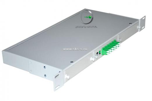 Кросс 19", предсобранный 1U, 6 портов LC/APC duplex, 9/125 мкм (планки, сплайс-кассета, пигтейлы, КДЗС, адаптеры)