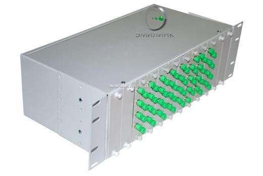 Кросс 19", предсобранный 3U, 64 порта FC/APC, 9/125 мкм (планки, сплайс-кассета 2шт, пигтейлы, КДЗС, адаптеры)