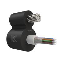 Оптический кабель 12 волокон 3 кН SM 9/125 G.657.A1 полиэтилен с центральной трубкой и выносным силовым элементом из стального троса