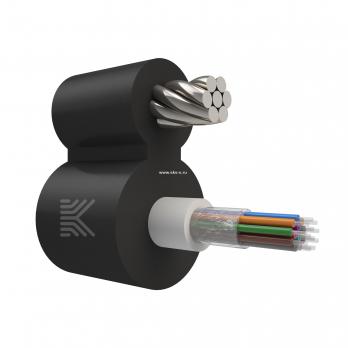 Оптический кабель 12 волокон 3 кН SM 9/125 G.657.A1 полиэтилен с центральной трубкой и выносным силовым элементом из стального троса