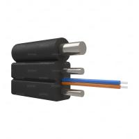 Кабель оптический FTTH с внешним силовым элементом из стальной проволоки, 2 волокна, G657A1, усилен проволокой (черный)