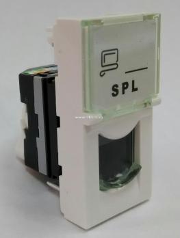 Розетка информационная UTP 1хRJ45 22,5х45 cat5e