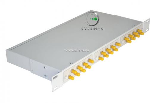 Кросс 19", предсобранный 1U, 24 порта ST/UPC, 50/125 мкм ОМ4 (планки, сплайс-кассета, пигтейлы, КДЗС, адаптеры)