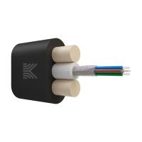 Оптический кабель Дроп-плоский 4 волокна 1.5 кН SM 9/125 G.657.A1 полиэтилен с центральной трубкой усилен стеклопрутками