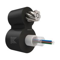 Оптический кабель 4 волокна 6 кН SM 9/125 G.657.A1 полиэтилен с центральной трубкой и выносным силовым элементом из стального троса
