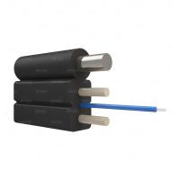 Кабель оптический FTTH с внешним силовым элементом из стальной проволоки, 1 волокно, G657A1, усилен проволокой (черный)