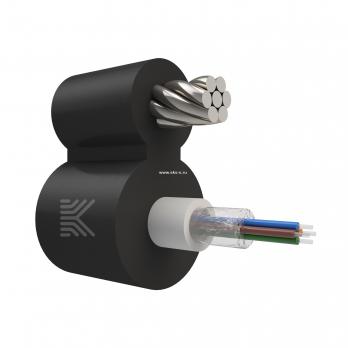 Оптический кабель 8 волокон 3 кН SM 9/125 G.657.A1 полиэтилен с центральной трубкой и выносным силовым элементом из стального троса