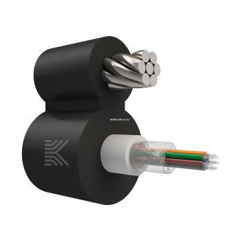 Оптический кабель 8 волокон 3 кН SM 9/125 G.657.A1 полиэтилен с центральной трубкой и выносным силовым элементом из стального троса