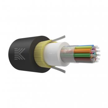 Оптический кабель Дроп-круглый 16 волокон 1 кН SM 9/125 G.657.A1 с центральной трубкой упрочняющей силовой элемент арамидные нити полиэтилен