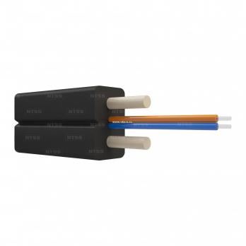 Кабель оптический FTTH, 2 волокна, G657A1, усилен стеклопрутками (черный)