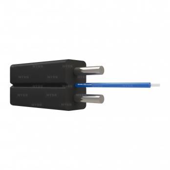 Кабель оптический FTTH, 1 волокно, G657A1, усилен проволокой (черный)