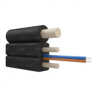 Кабель оптический FTTH с внешним силовым элементом из стеклопрутка, 2 волокна, G657A1, усилен стеклопрутками (черный)