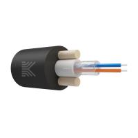 Оптический кабель Дроп-круглый 2 волокно 1 кН SM 9/125 G.657.A1 полиэтилен с центральной трубкой усилен стеклопрутками