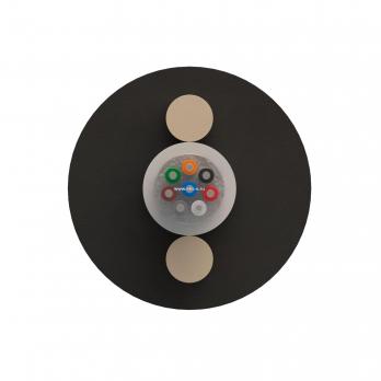 Оптический кабель Дроп-круглый 8 волокон 1 кН SM 9/125 G.657.A1 полиэтилен с центральной трубкой усилен стеклопрутками