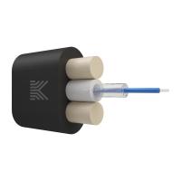 Оптический кабель Дроп-плоский 1 волокно 1.8 кН SM 9/125 G.657.A1 полиэтилен с центральной трубкой усилен стеклопрутками