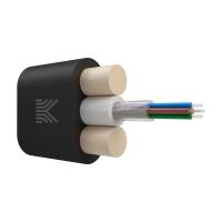 Оптический кабель Дроп-плоский 4 волокна 1.8 кН SM 9/125 G.657.A1 полиэтилен с центральной трубкой усилен стеклопрутками
