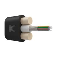 Оптический кабель Дроп-плоский 8 волокон 1.8 кН SM 9/125 G.657.A1 полиэтилен с центральной трубкой усилен стеклопрутками