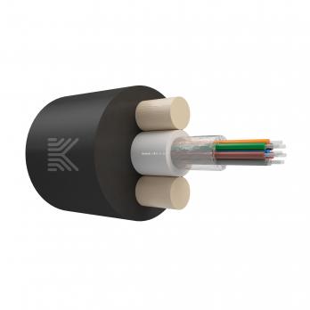 Оптический кабель Дроп-круглый 12 волокон 3 кН SM 9/125 G.657.A1 полиэтилен с центральной трубкой усилен стеклопрутками
