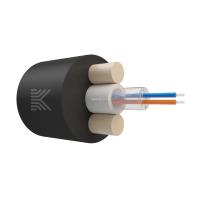 Оптический кабель Дроп-круглый 2 волокна 3 кН SM 9/125 G.657.A1 полиэтилен с центральной трубкой усилен стеклопрутками