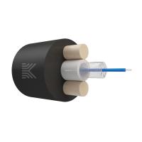Оптический кабель Дроп-круглый 1 волокно 3 кН SM 9/125 G.657.A1 полиэтилен с центральной трубкой усилен стеклопрутками
