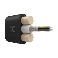 Оптический кабель Дроп-плоский 8 волокон 2.4 кН SM 9/125 G.657.A1 полиэтилен с центральной трубкой усилен стеклопрутками