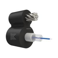 Оптический кабель 1 волокно 4 кН SM 9/125 G.657.A1 полиэтилен с центральной трубкой и выносным силовым элементом из стального троса