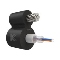 Оптический кабель 2 волокна 4 кН SM 9/125 G.657.A1 полиэтилен с центральной трубкой и выносным силовым элементом из стального троса