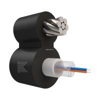 Оптический кабель 2 волокна 6 кН SM 9/125 G.657.A1 полиэтилен с центральной трубкой и выносным силовым элементом из стального троса
