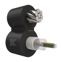 Оптический кабель 8 волокон 9 кН SM 9/125 G.657.A1 полиэтилен с центральной трубкой и выносным силовым элементом из стального троса