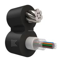 Оптический кабель 12 волокон 9 кН SM 9/125 G.657.A1 полиэтилен с центральной трубкой и выносным силовым элементом из стального троса