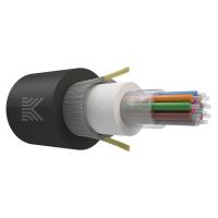 Оптический кабель Дроп-круглый 12 волокон 1 кН SM 9/125 G.657.A1 с центральной трубкой упрочняющей силовой элемент стеклонити полиэтилен