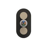 Оптический кабель Дроп-плоский 4 волокна 0.8 кН SM 9/125 G.657.A1 с центральной трубкой усилен стеклопрутками