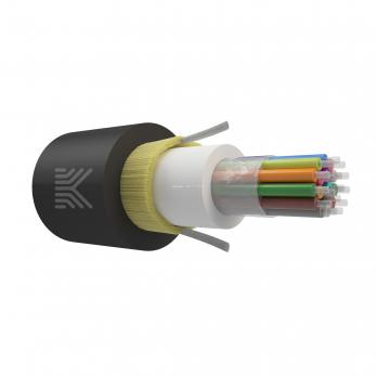 Оптический кабель Дроп-круглый 16 волокон 1 кН SM 9/125 G.657.A1 с центральной трубкой упрочняющей силовой элемент арамидные нити нг(А)-HF