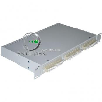 Кросс 19", предсобранный 1U, 24 порта LC/UPC duplex, 50/125 мкм ОМ4 (планки, сплайс-кассета 2шт, пигтейлы, КДЗС, адаптеры)