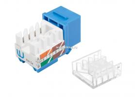 Модуль коммутационный типа Keystone, Кат. 5e, 90°, цв. синий