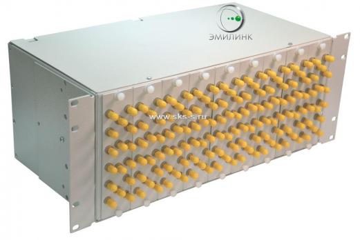 Кросс 19", предсобранный 4U, 144 порта ST/UPC, 50/125 мкм ОМ3 (планки, сплайс-кассета 5шт, пигтейлы, КДЗС, адаптеры)